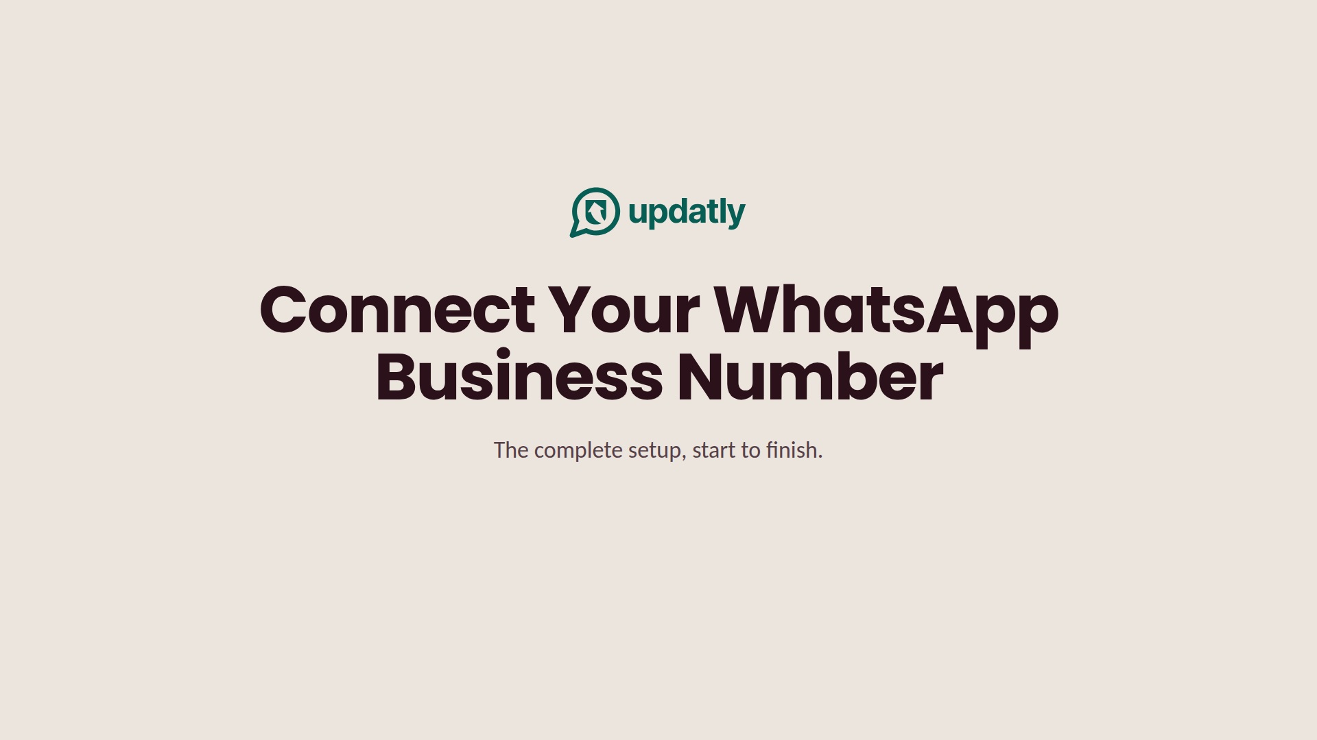 Connect your WhatsApp Business number to Updatly — video walkthrough